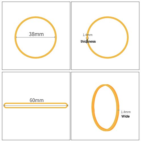 Rubber Bands Size16 Elastic Small Rubber Band #16 yellow 600Pcs Heavy Duty - color: Yellow