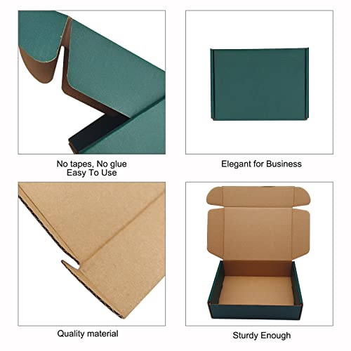 Green Recyclable Cardboard Small Gift Mailer Boxes for Shipping Packaging Craft Gifts Giving Products (25 Pack, 7.2 x 5.2 x 2 Inch) - color: Green, size: 7.2 x 5.2 x 2 Inch