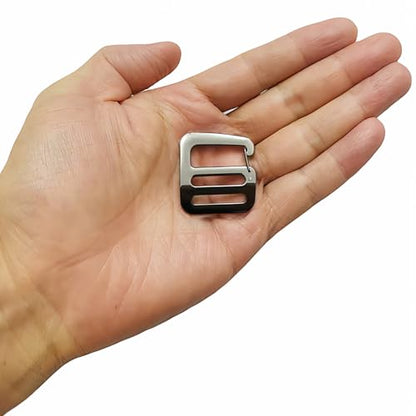 Zinc Alloy G Hook Wave Buckles with Adjustable Spring Door, Tactical Carabiner Backpack Strap Clip Buckle Adjustable Webbing G Shaped Belt Bag Buckle Clips Replacement for 0.7" Belt - color: Dark Grey