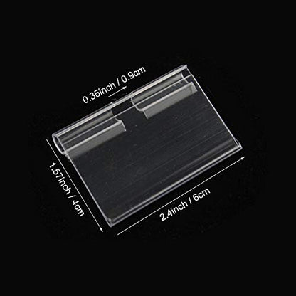 Plastic Label Holder Clear Tag Merchandise Sign Display Holder