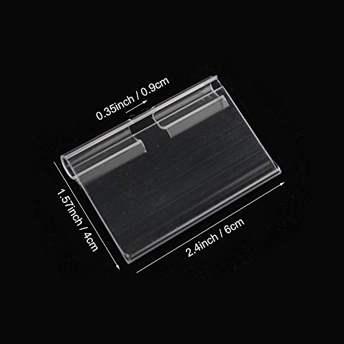 Plastic Label Holder Clear Tag Merchandise Sign Display Holder