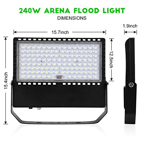 Juyace 36000Lm 240W Led Stadium Outdoor Flood Light Area Lighting for Sport - size: 240W 1 Pack