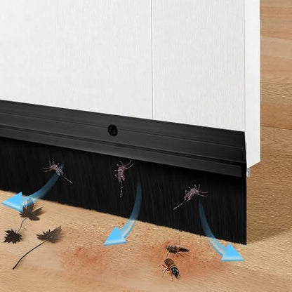 2 Pack Retsun Door Brush Sweep, 1.5 in x 39.37 in, 6.5ft Total