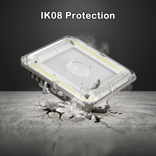 LED Canopy Lights, 100W, 14000LM, 5000K, 0-10V Dimmable - size: 100W 4Pack