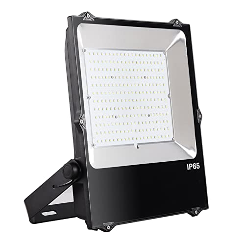 OSTEK 80W LED Flood Lights Outdoor, 10400LM 5000K Super Bright Outdoor Security Light Work Light with Yoke Bracket for Lawn Playground Yard Garden Stadium, IP65 Waterproof, 100-277VAC