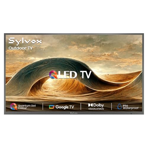 SYLVOX Outdoor QLED TV, 55 inch Weatherproof TV, Smart 4K QLED Television - size: 55-inch, style: Deck Pro QLED 3.0