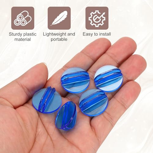 PATIKIL Mini Card Stands (2mm /0.08" Deep Blue) (25Pcs) Plastic Round Place - color: Deep Blue