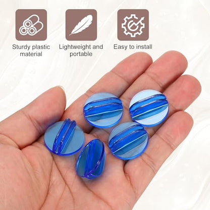 PATIKIL Mini Card Stands (2mm /0.08" Deep Blue) (25Pcs) Plastic Round Place - color: Deep Blue