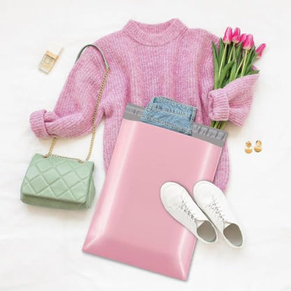 Fuxury 10x13" Poly Mailers 500 Pack Bulk,Shipping Bags for Clothing,Pink - color: Light Pink, size: 10x13" 500pcs