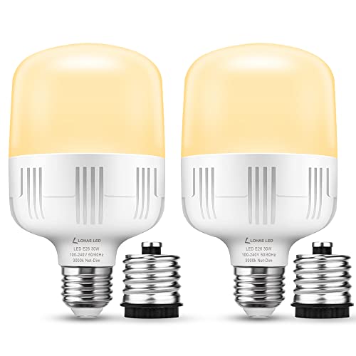 L LOHAS LED Super Bright Light Bulbs, 250-300W Equivalent - color: Soft White