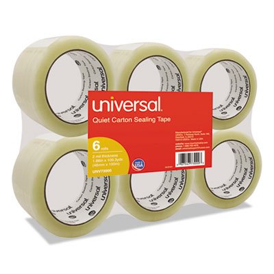 (6 Pack Value Bundle) UNV30048 General Purpose Filament Tape, 2" x 60 Yards, 3" Core