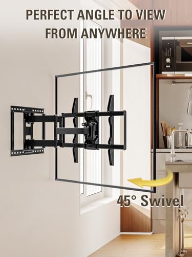 Mounting Dream TV Wall Mount TV Bracket for Most 42-90 Inch TV, Pre-Assembled Full Motion TV Mount with Articulating Arms, Max VESA 800x400mm 132 lbs. Loading, Fits 16", 18", 24" Studs, MD2298-XL - size: For 42"-90" TV, 24" Studs