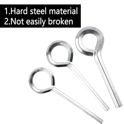 6PCS 7/32 Inch Standard Hex Dogging Key with Full Loop, Silver Metal Wrench Door Key for Push Bar Panic Exit Devices, Fix, Install - size: 7/32 Inch