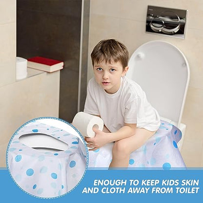 50 Packs Extra Large Disposable Toilet Seat Covers for Kids Adult, Dot