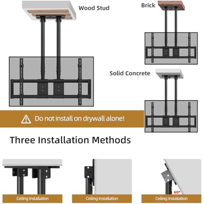 Ceiling TV Mount for 60-120 inch TV Hold 220 lbs, 20 Height Levels