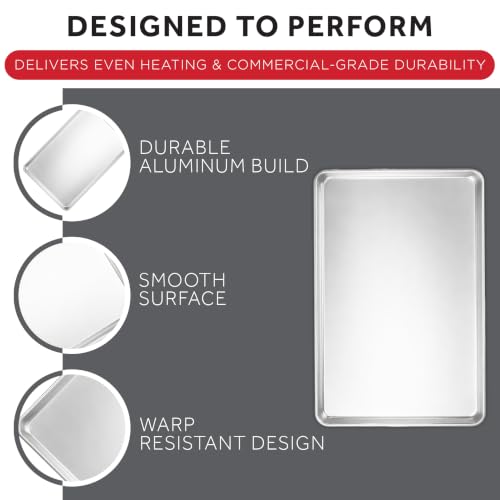 Winco Full Size Aluminum Commercial-Grade Sheet Pan