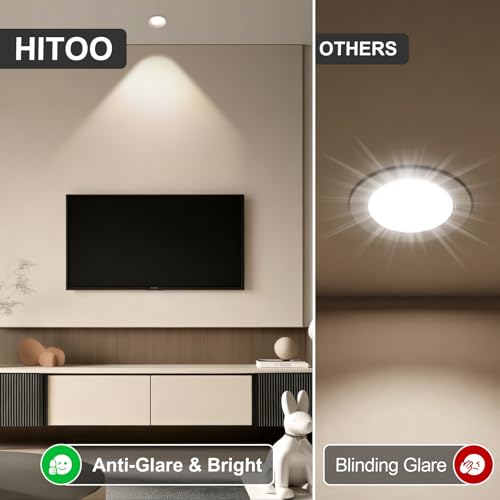 3 Inch LED Recessed Lights, Waterproof, Dimmable, 3CCT, CRI98 Ceiling Light - color: White-Gray, size: 3 Inch-2 Pack