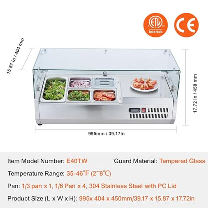 Refrigerated Condiment Station 130W 304SS - size: Medium