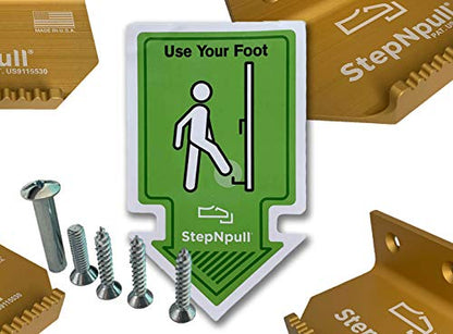 Hands Free Door Opener - No Touch Door Foot Pull & Commercial Touchless Door Opener Tools for Bathroom (Gold-1 Piece)