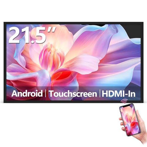 21.5" Android 11 Touchscreen Monitor, FHD 1080P Digital Signage Display, RK3568 4GB RAM & 64GB ROM, Reverse Control Laptop, Wireless Screen Mirroring, Built-in Speakers, USB, HDMI Ports - size: 21.5 Inch