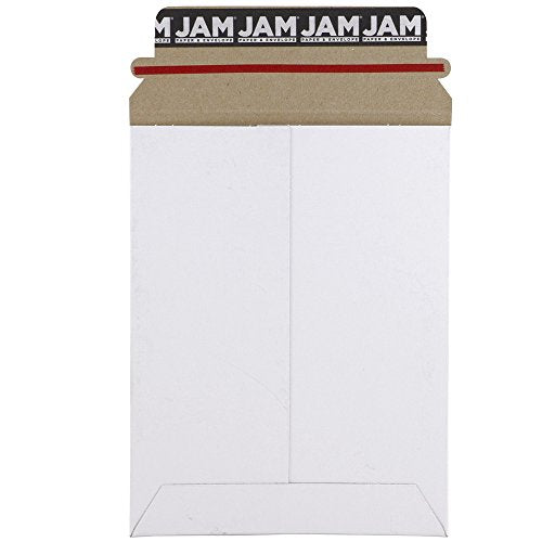 JAM PAPER Stay-Flat Photo Mailer Envelopes with Peel & Seal Closure - 6 x 8 - White - Sold Individually - color: 6" x 8", size: Sold Individually