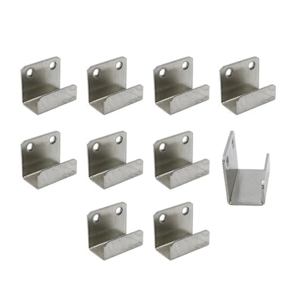 Coshar 10Pcs Heavy Duty Wall Mount Bracket Hook, 21mm Inner Width - size: 21mm Inner Width(SIlver)