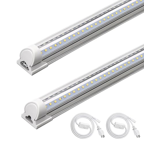 Barrina T8 LED Shop Lights 4FT, 40W 5500LM 6500K, High Output, 2 Packs - color: 6500K, size: 4ft-2 Packs