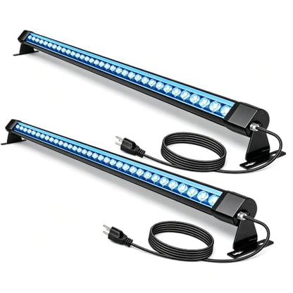 2Pcs 36W Blue Wall Washer Light 2FT 120V IP67 Waterproof Plug-in - color: Blue, size: 23.6''