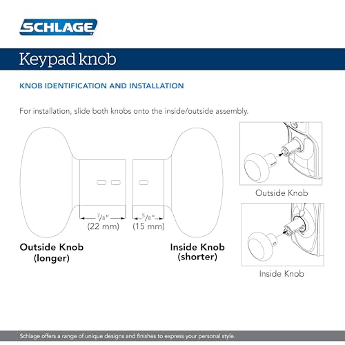 Schlage Electronic Keypad Lock, Lever Handle, Plymouth Trim, Satin Chrome