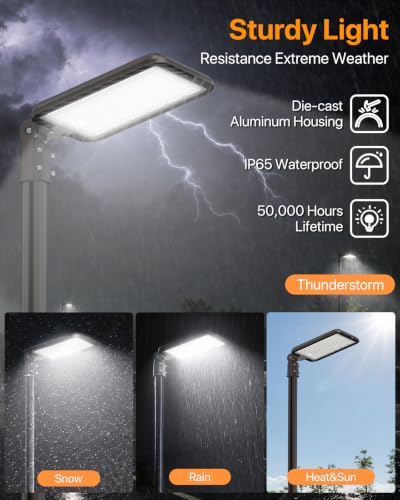 300W LED Parking Lot Light 4,5000LM 5000K Slip Fitter Mount - size: 300W