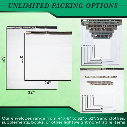 100 Pack Secure Seal White Poly Mailers Shipping Bags - Safe Shipping with 5x7Mailers Poly Bags - E-Commerce Poly Bags for Shipping - Self Sealing 2 Mil Poly Shipping Envelopes - size: 5” x 7” (100 Pack)