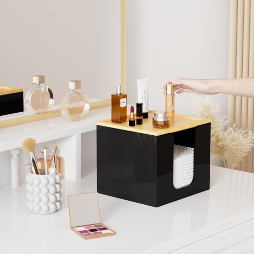 VITVITI Disposable Face Towel Holder for Clean Skin Club, Acrylic Box Black - color: Black 1