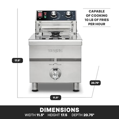 Waring Deep Fryer with 10 lb Capacity & Variable Temperature Control - size: 10lb Deep Fryer