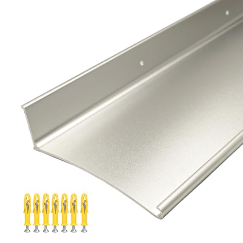 5.12" W 55.1" L Drip Cap,Rain Diverter,Flashing,Deflector Over Door - color: Silver, size: 55.1×5.12 in 1pc -B