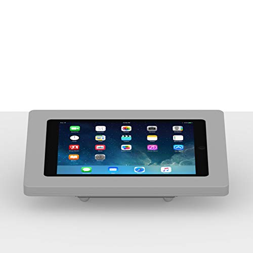 VidaMount Light Grey Enclosure and Fixed Tilted 15° Desk/Surface Mount [Bundle] Compatible with iPad 9.7 (5th / 6th Gen), Pro 9.7", Air 1/2 - color: Light Grey, size: iPad 9.7 (5th / 6th Gen), Pro 9.7", Air 1/2