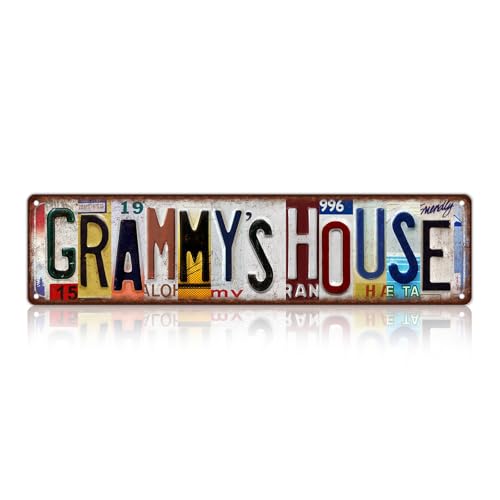 Vintage Grammy's House Street Sign Wall Decor Metal Tin Signs - color: St-F-06