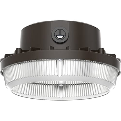 Lithonia Lighting BarnGuard LED Barn Light, Dusk to Dawn Outdoor Lighting, 4000K Cool White, Wall or Pole Mountable Yard Light Fixture, 120V, Aluminum, Dark Bronze - size: 4000 Lumens, style: 4000K Cool White Light