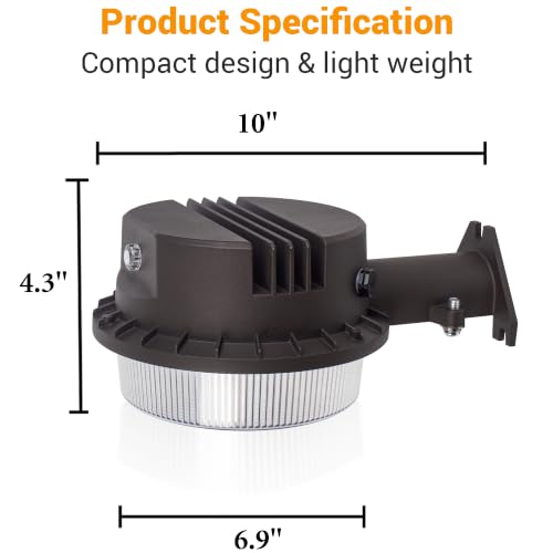 LED Barn Light Dusk to Dawn with Photocell, 55W 7500LM 5000K Daylight, 500W Incandescent/200W HID Replacement, Weather Resistant Outdoor Security Light for Yard, Garage, Farm, Porch - color: Barn Light - 55W