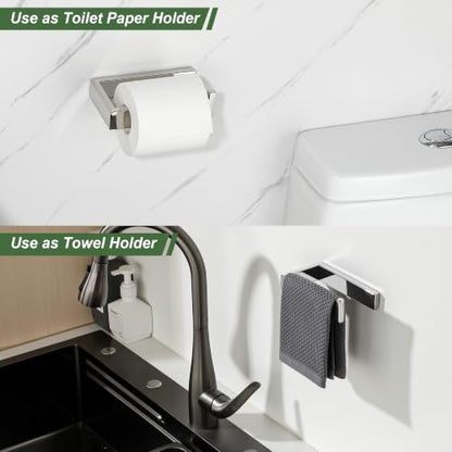 Sayayo Chrome Toilet Paper Holder Wall Mount, RV Toilet Tissue Holder - color: Chrome