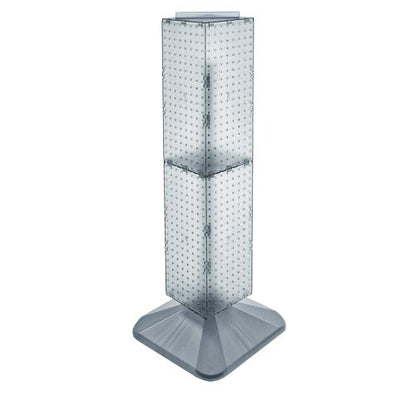 Azar Displays 703387-CLR Standard Four-Sided Interlocking Pegboard Tower, Clear Translucent - color: Clear