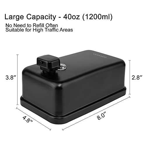 Wall Mounted Commercial Soap Dispenser Bathroom, Vertical Black - color: Vertical Black
