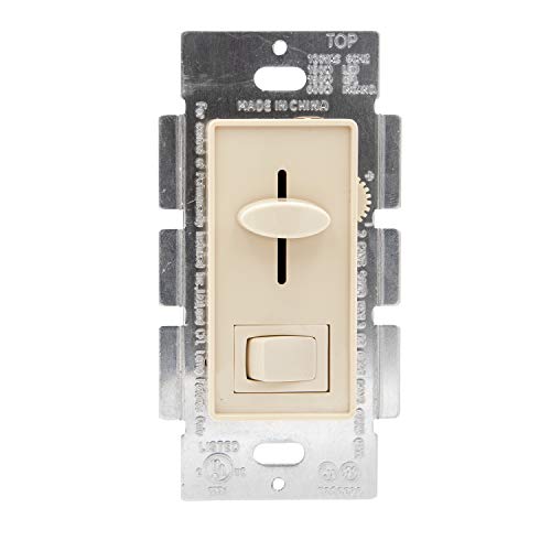 Maxxima LED Dimmer Electrical Light Switch, Ivory, 3-Way/Single Pole Use - color: Ivory