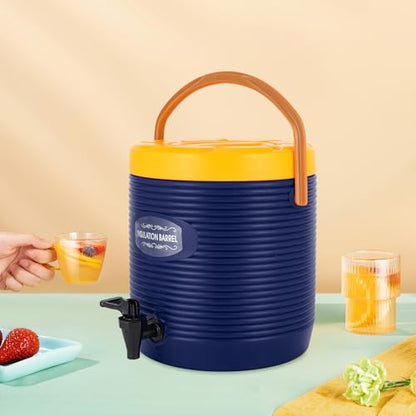 Stainless Steel Beverage Dispenser Insulated Container with Faucet Cooler with Drink Dispensers Cold and Hot Drink Dispenser for Milk Tea, Juice, Coffee 2.91 Gal Capacity (Blue) - color: Blue, size: 13L