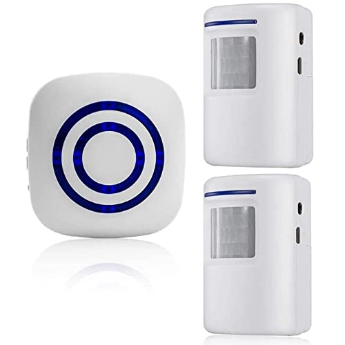 Motion Detector Sensor Alarm, SiegenPro Driveway Alarm Wireless, Home Security Business Motion Sensor Alarm Indoor Outdoor Weatherproof - color: 1 Receiver and 2 Sensors, style: YF-0256