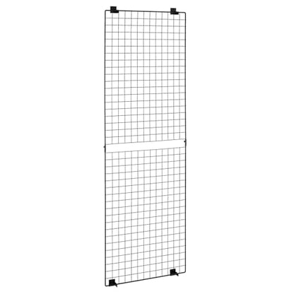 VEVOR 3 Packs Grid Wall Panels, 2 x 6 ft Wire Grid Panels Display Rack, Wall-Mounted Art Display Shelf, Black Carbon Steel Wall Hanging Gridwall for Craft Show, Decoration, Storage, Notice Board - size: 24.02 x 0.43 x 71.97 in