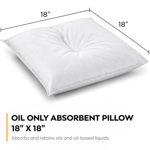 Oil Only Absorbent Pillows 18 x 18 Inch 12 Pack - Each Absorbs 2 Gallon - color: 18" x 18" Pillows (12-Pack), size: 1