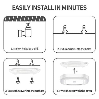 Motion Sensor LED Ceiling Light Battery Operated, Wireless 300LM Indoor - color: Cool White