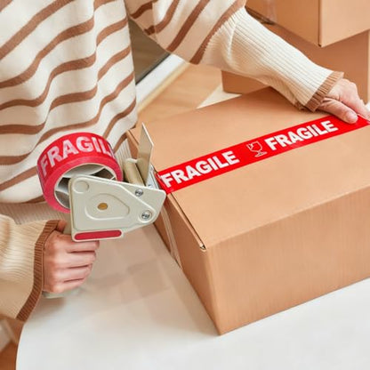Ciieeo Fragile Packing Tape Fragile Warning Tape Stickers Seal Stickers Sealing Fragile Labels Packaging Heavy Duty Packing Care for Small Business Moving Box 1 Roll 100M