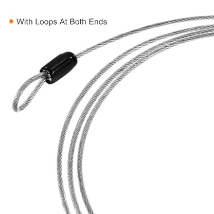 PATIKIL Security Steel Cable 2.5mm x 0.5m/1.64ft Transparent 2pcs - color: Transparent, size: 2.5mmx0.5m