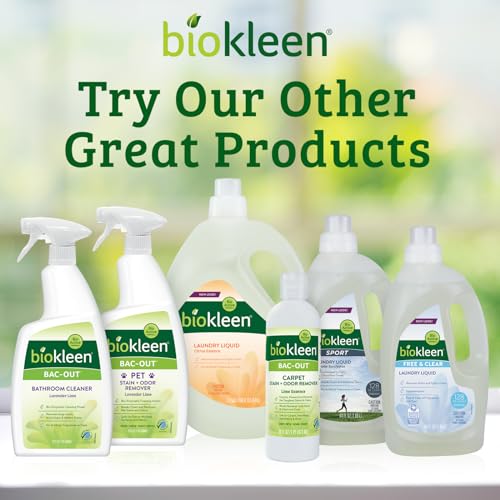 Biokleen Bac-Out Enzyme Cleaner Spray and Stain & Odor Remover for Pet Stains, Laundry, Diapers, Wine, Carpets, & More, Eco-Friendly, Non-Toxic, Lime Scent, 32 Ounces (Pack of 2) - size: (64 Fl Oz)